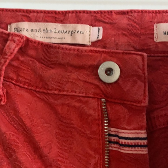 ANTHROPOLOGIE. Pilcro Jacqard  Skinny Jeans - Picture 5 of 8